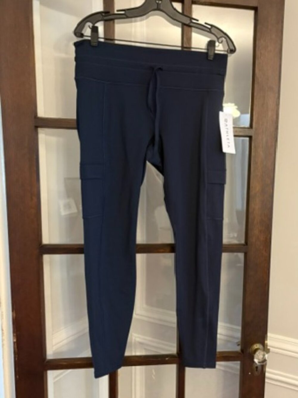 Athleta Navy Blue Rainier Cargo Tight, Size Large